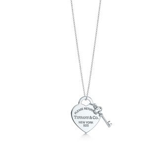 Tiffany & Co heart pendant necklace with chain